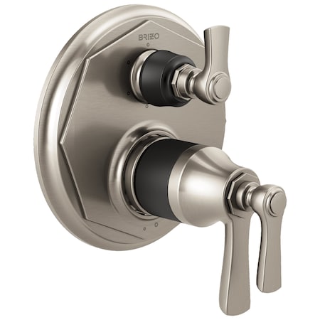 Brizo Rook TempAssure Thermostatic Valve with 6-Function Diverter Trim T75661-NKBL